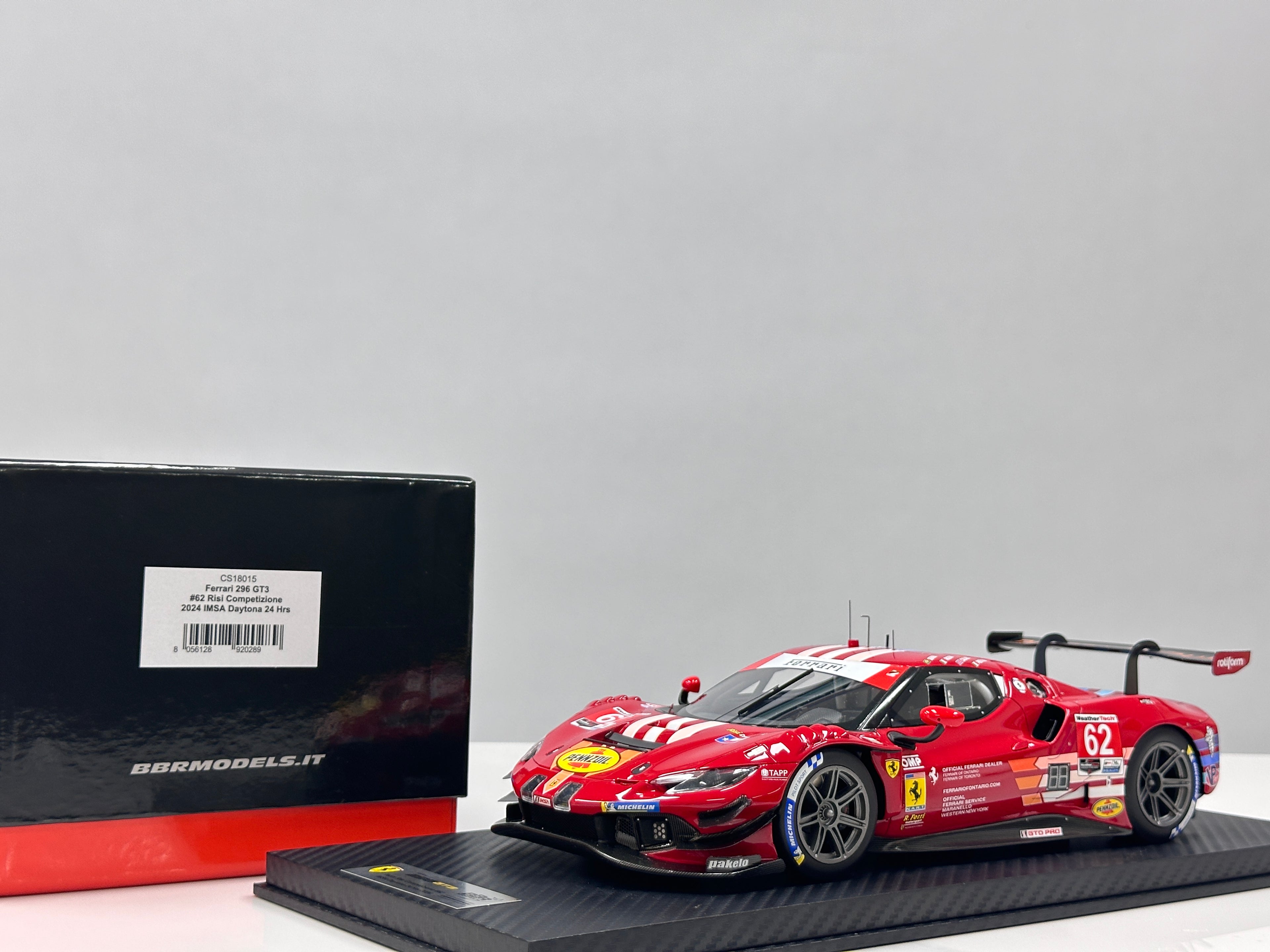 Ferrari 296GT3 BBR 1:18 Scale