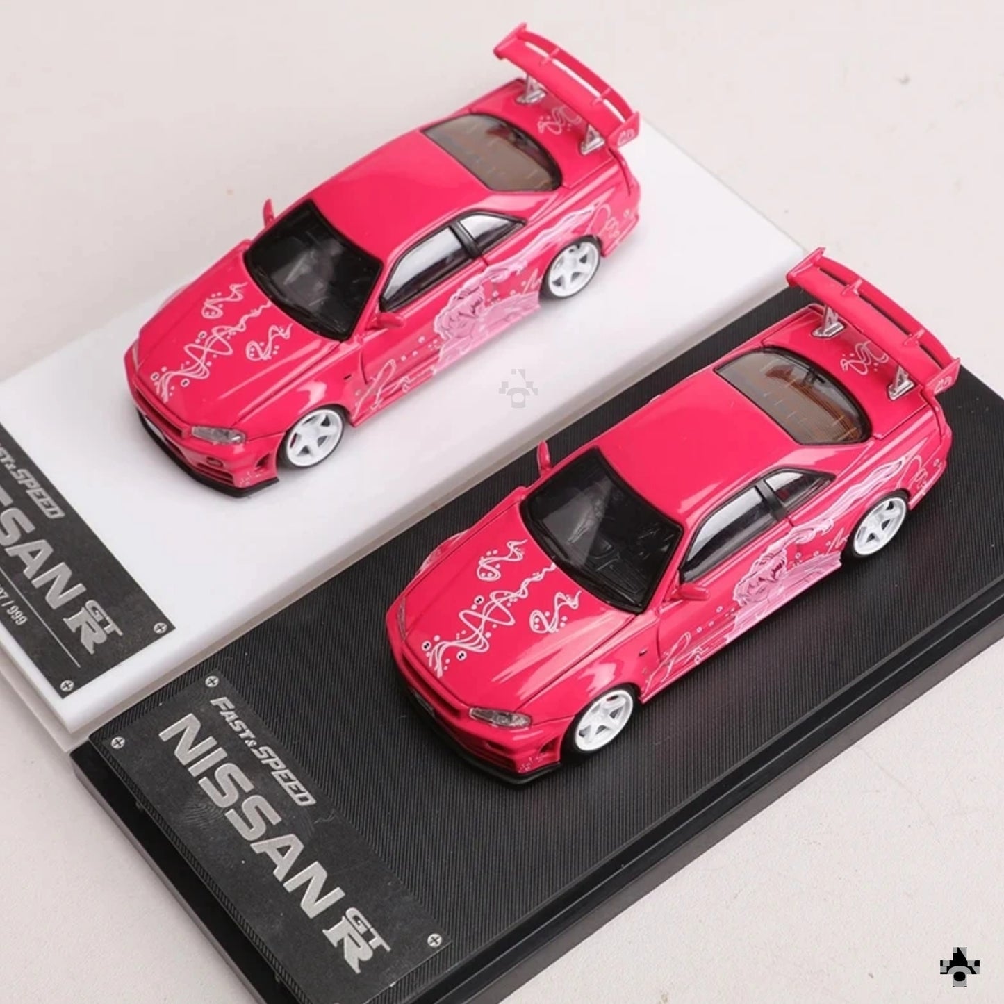 Fast Speed Skyline GT-R R34 High Wing Suki Pink